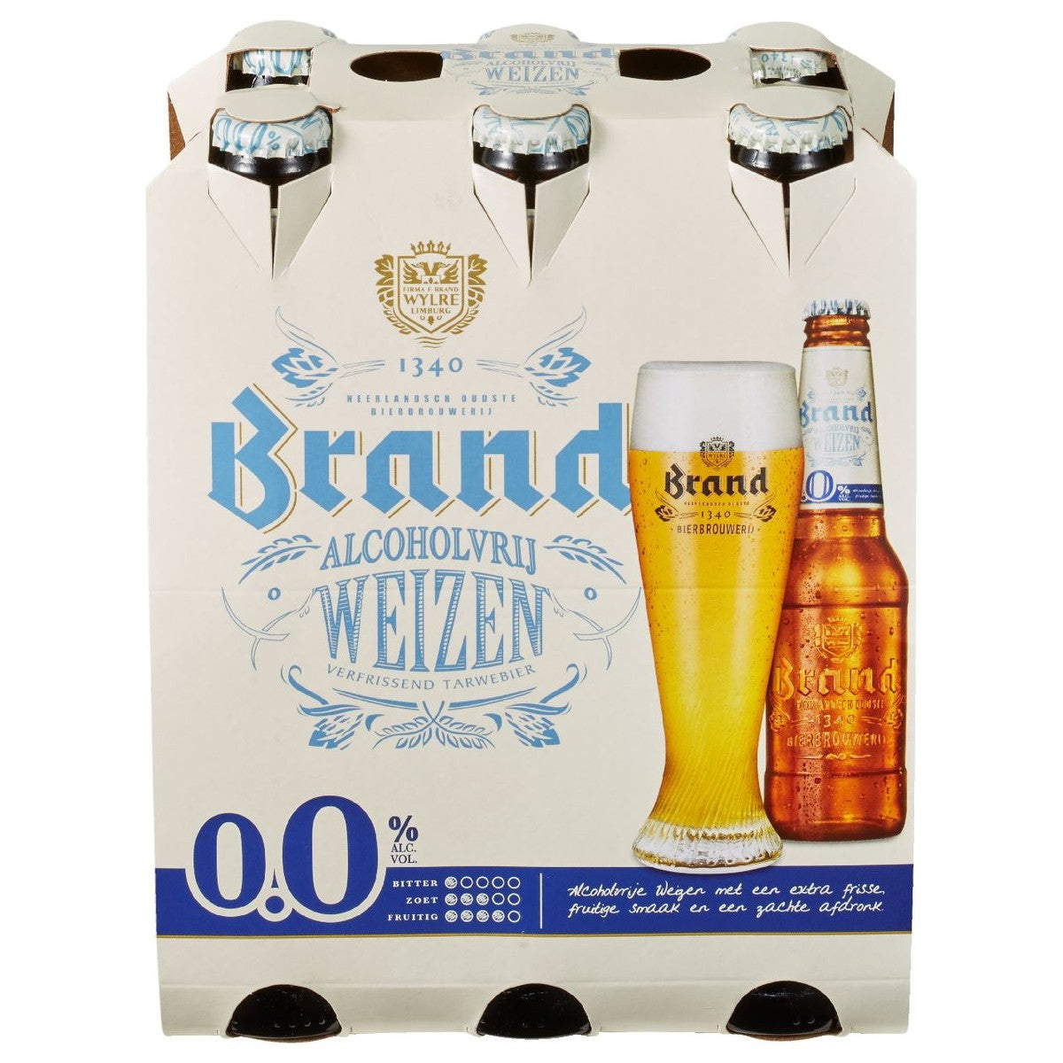 Brand Weizen 0.0 Alcohol Free Beer Bottle 6 x 30 cl