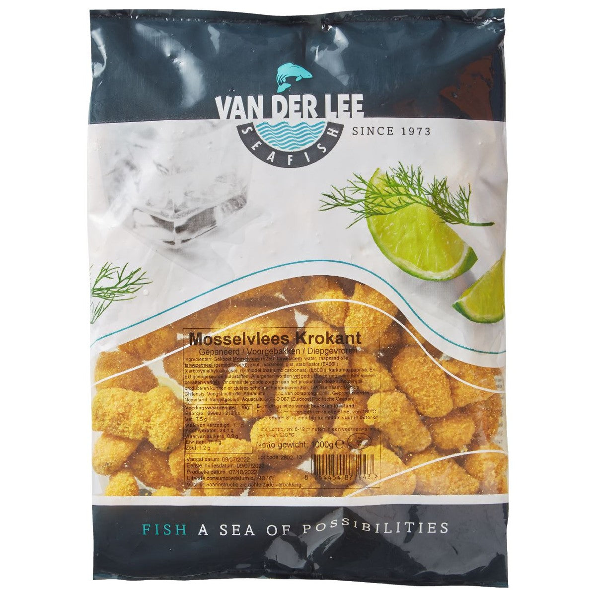 Van der Lee Breaded mussels frozen 1 kg