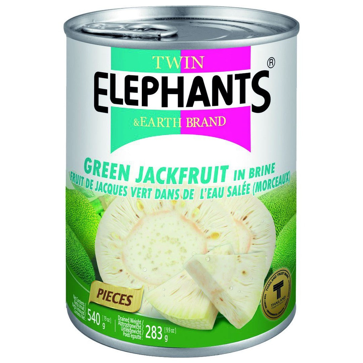Twin Elephants Chao Jackfruit pieces Can 540G
