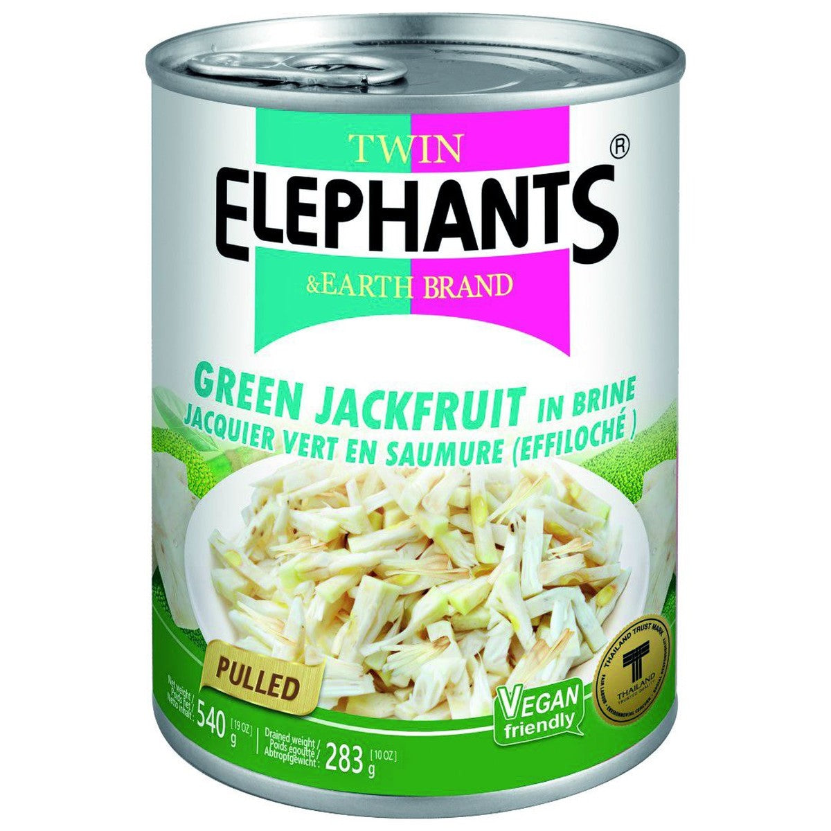 Twin Elephants Cha Jackfruit Pulled Can 540G