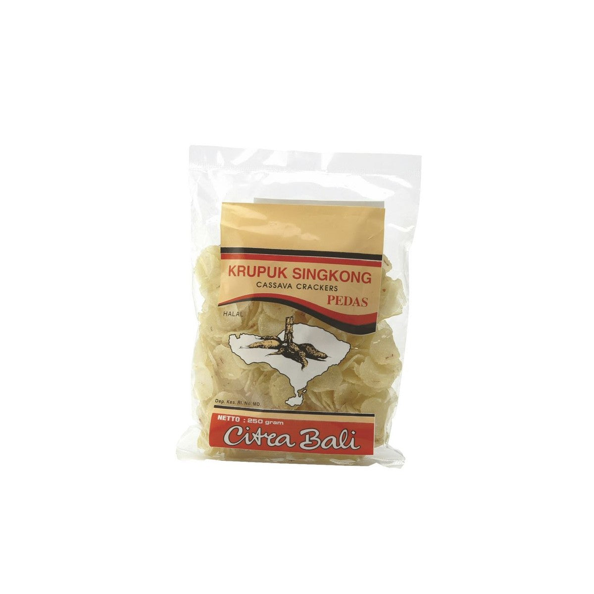 Citea Bali Cassava Crackers raw 250 grams