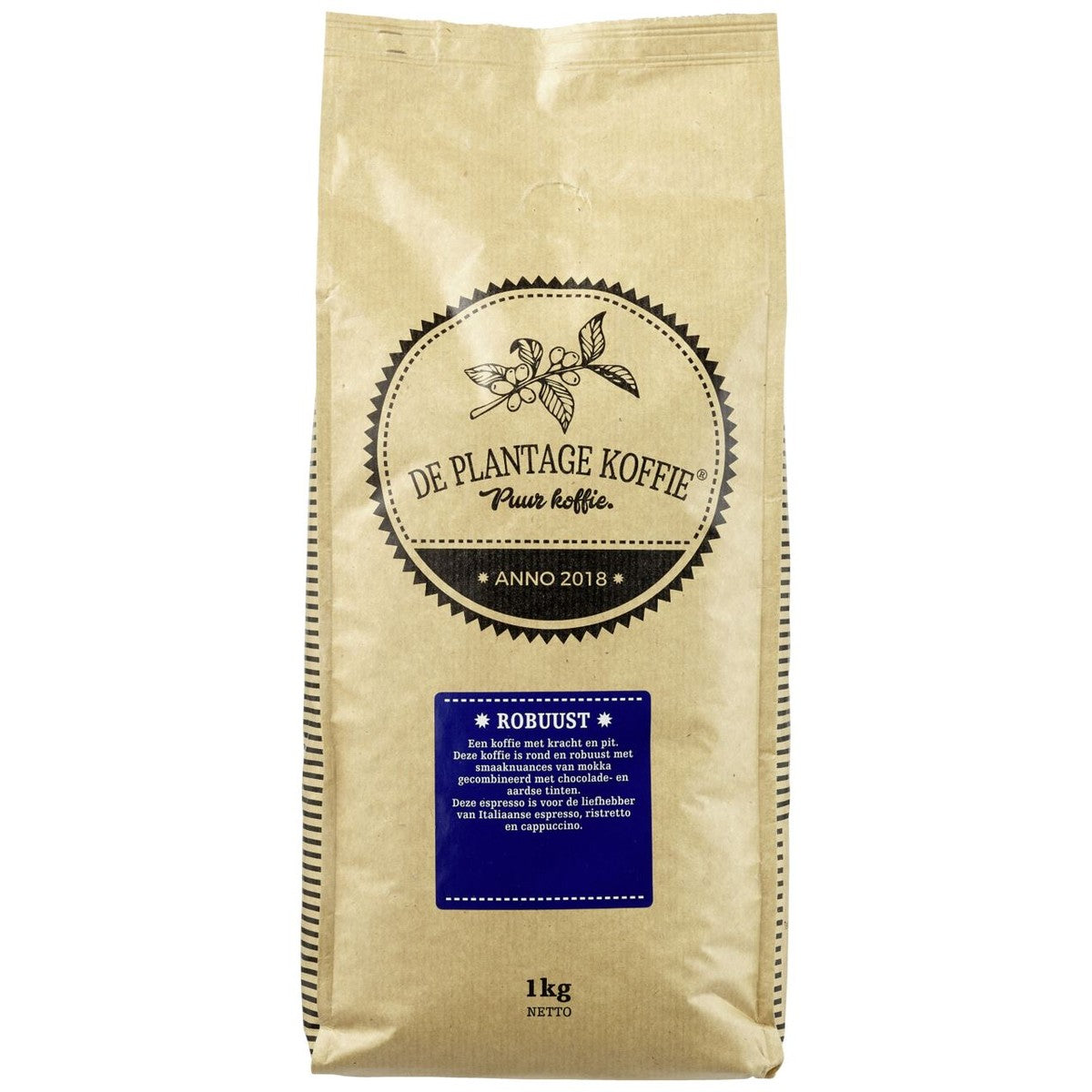De Plantage Koffie Espresso beans robust rainforest 1 kg