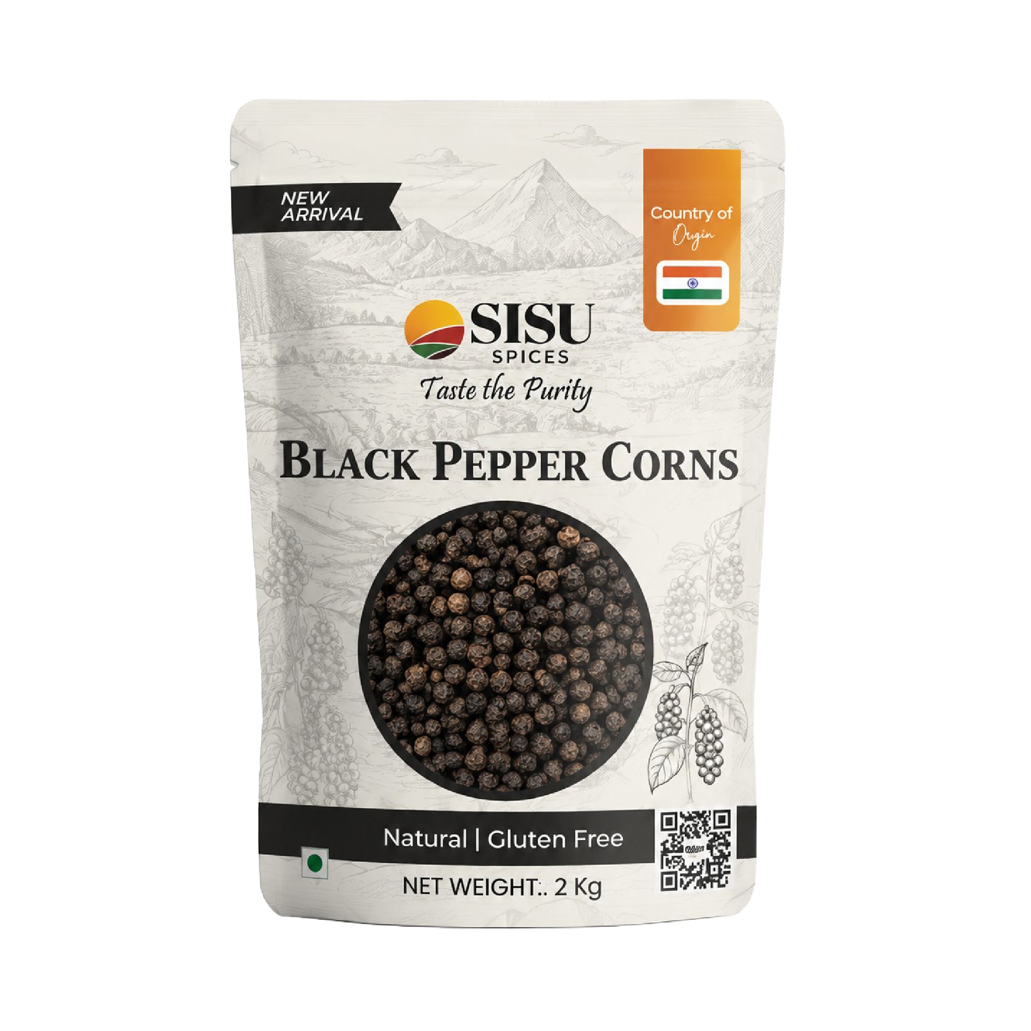SISU - Black Peppercorns (100gms)