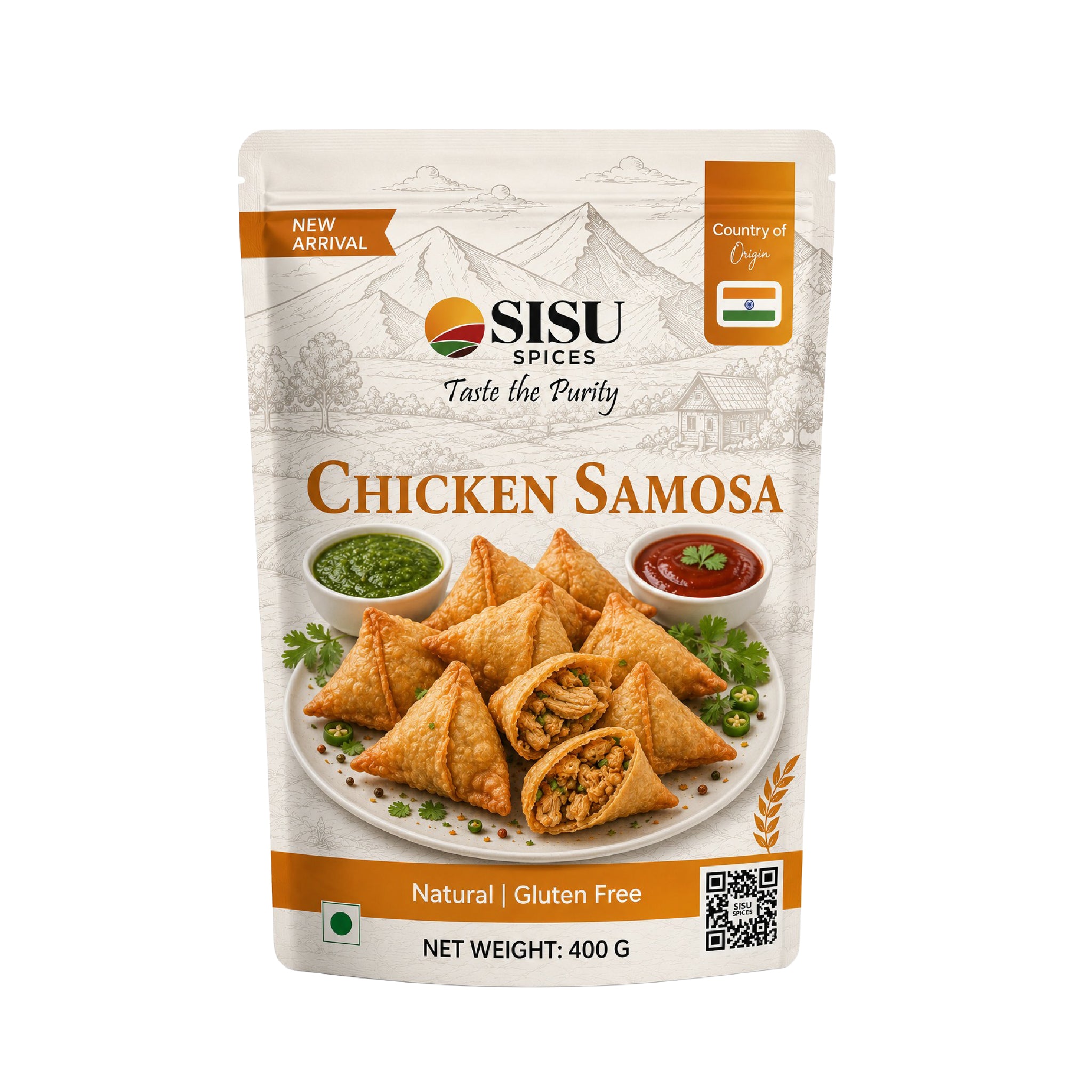 SISU - Chicken Samosa 400 Gms - 8 Pcs