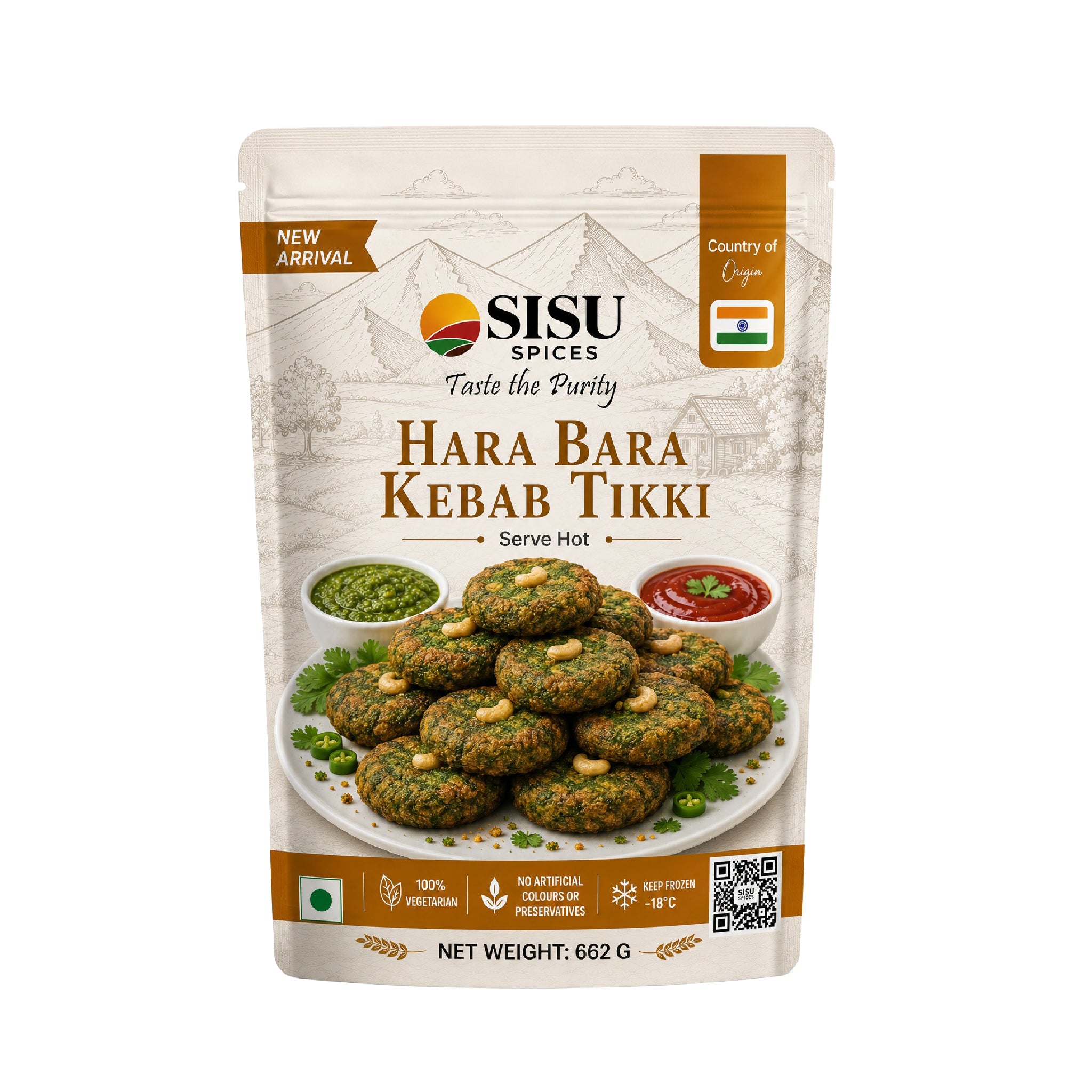 SISU Hara Bara Kebab Tikki 662 Gms - 10 Pcs