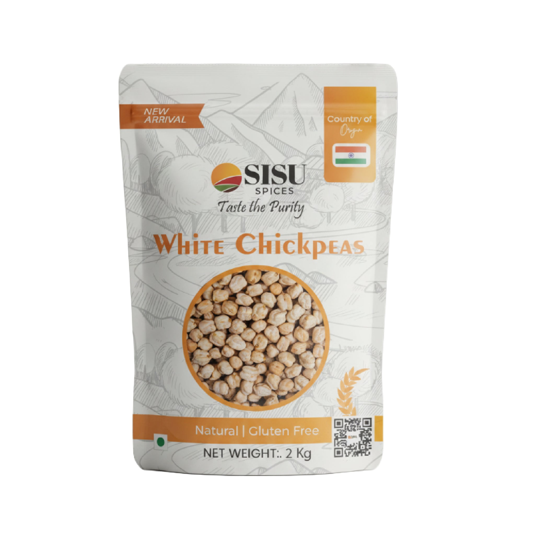 SISU - White Chick Peas (1kg)