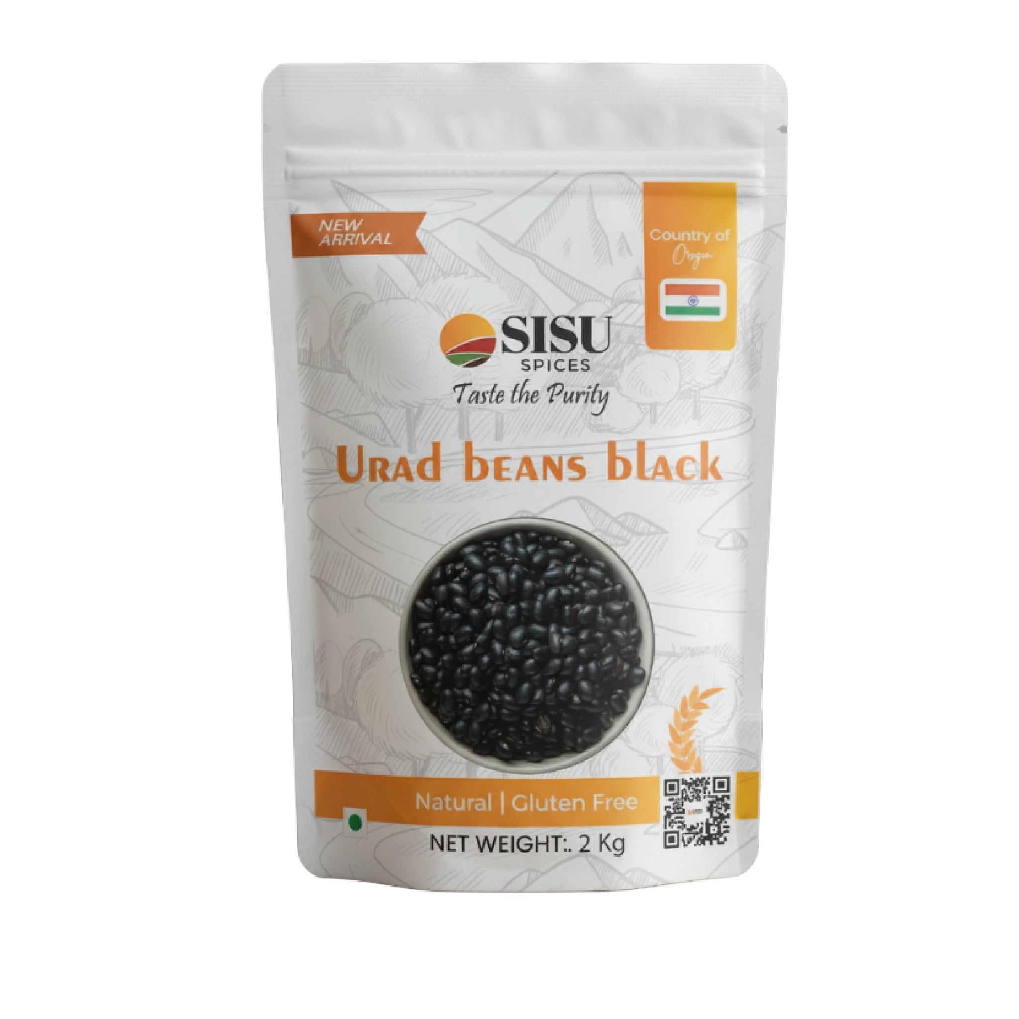 SISU - Black Urid Dal Whole (2kgs)