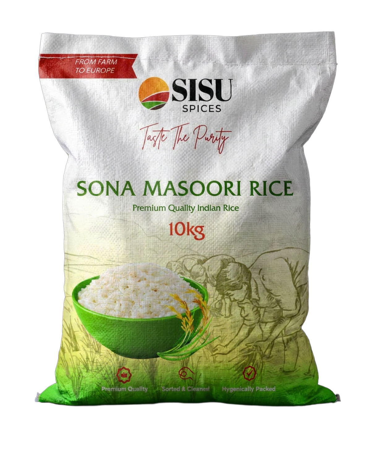 SISU - Sona Masoori Rice (10 Kgs)