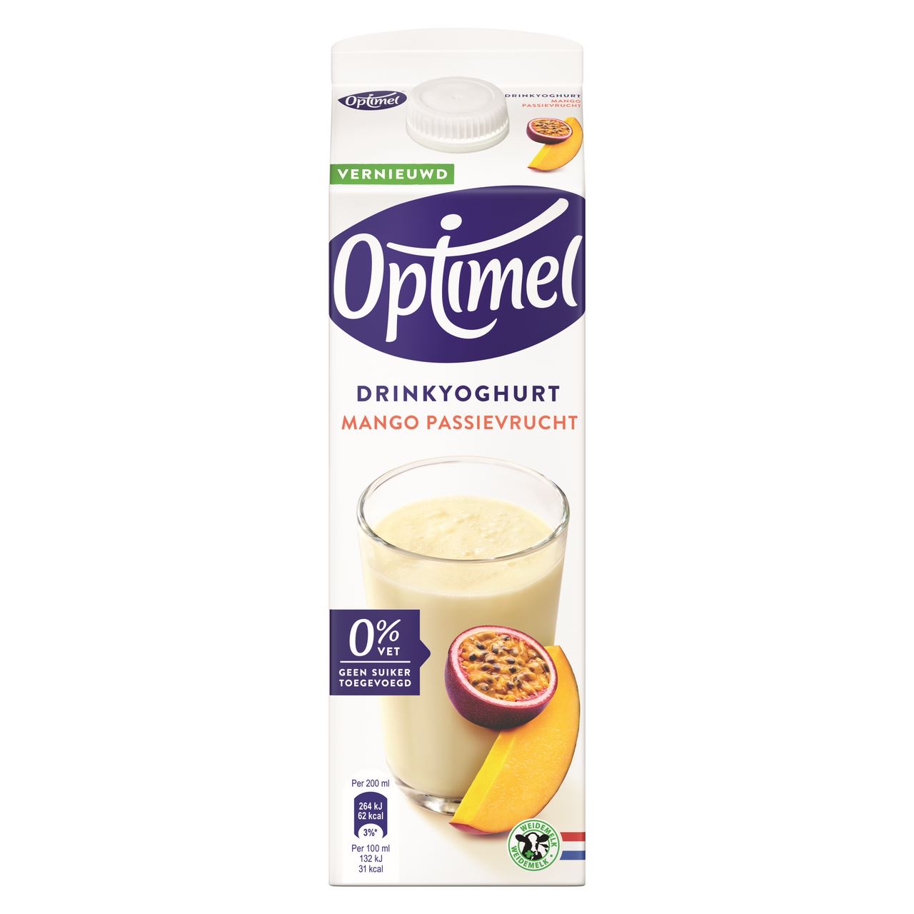 Optimel Drinking yoghurt mango passion fruit 1 litre