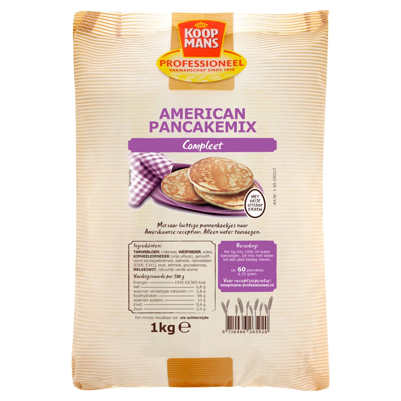 KOOPMANS PROFESSIONAL American Pancake Mix Complete 1 kg