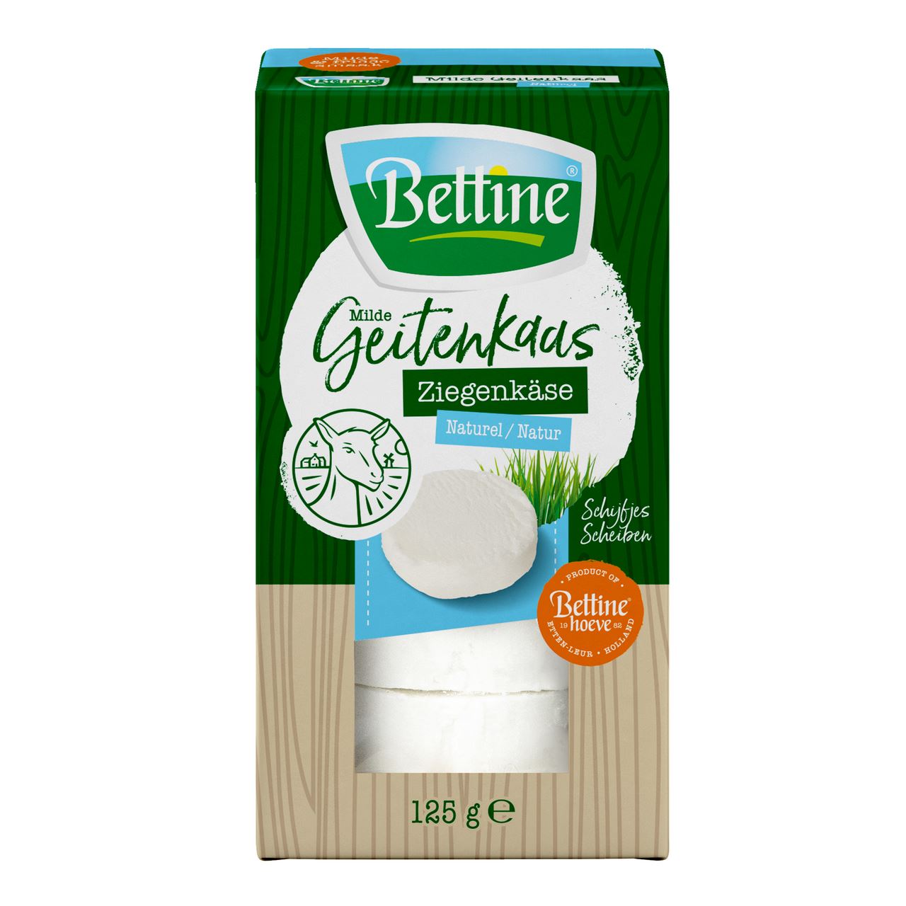 Bettine Fresh Goat Cheese Natural 48+ Slices 125 g