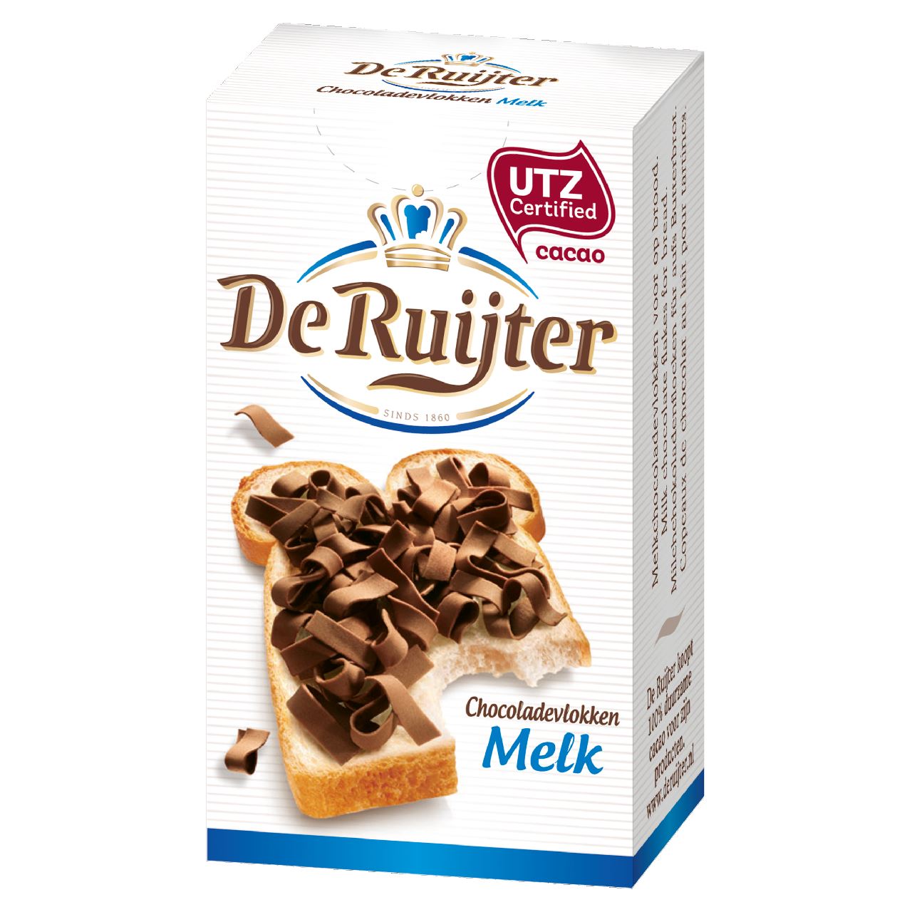De Ruijter Chocolate Flakes Milk Portion Pack 80 x 15 g