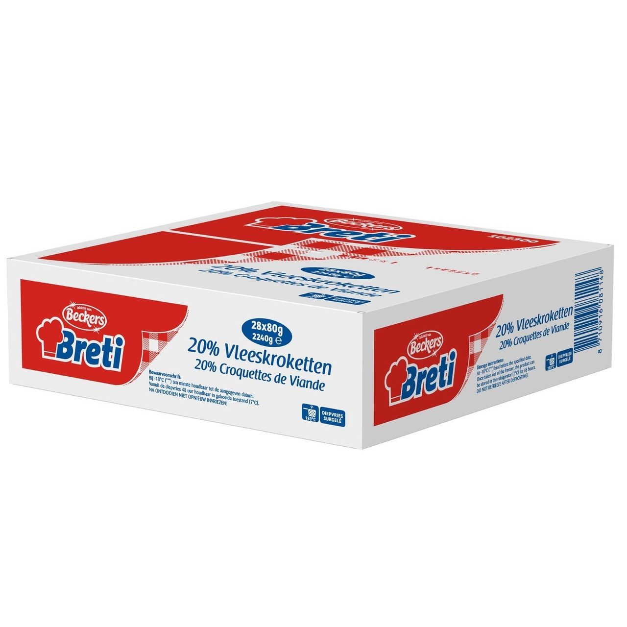 Breti 20% Meat Croquettes with Butter 28 x 80 g