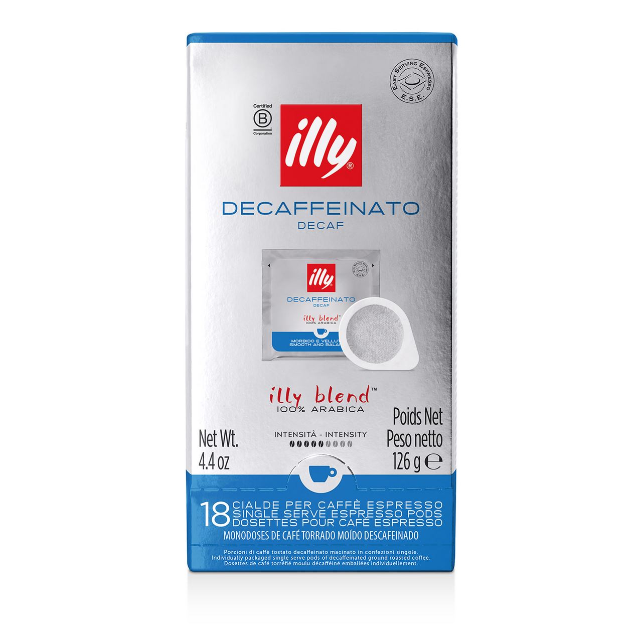 illy Pads decaffeinated 18 pieces 131 g