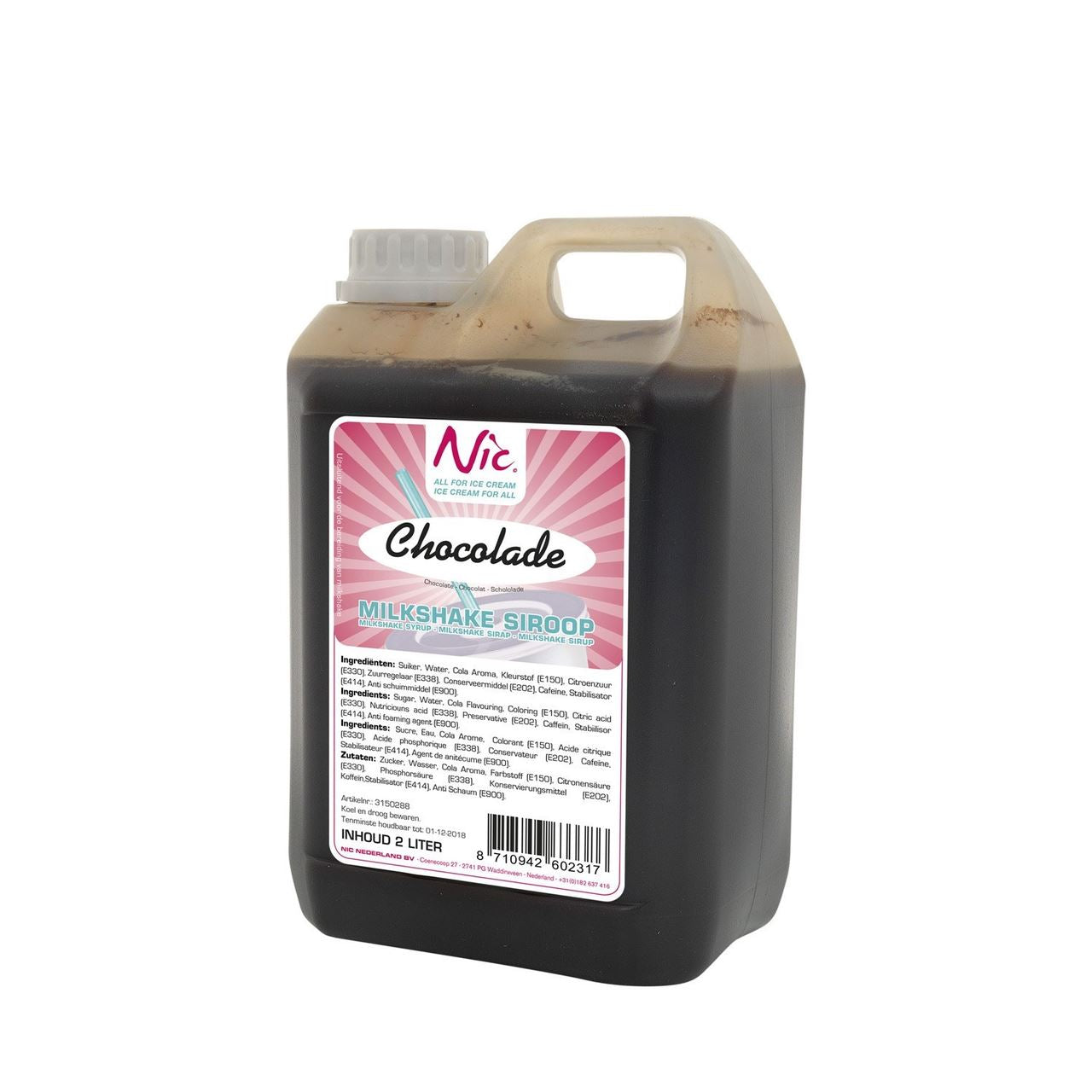Frusco Nic Chocolate milkshake syrup 2 l
