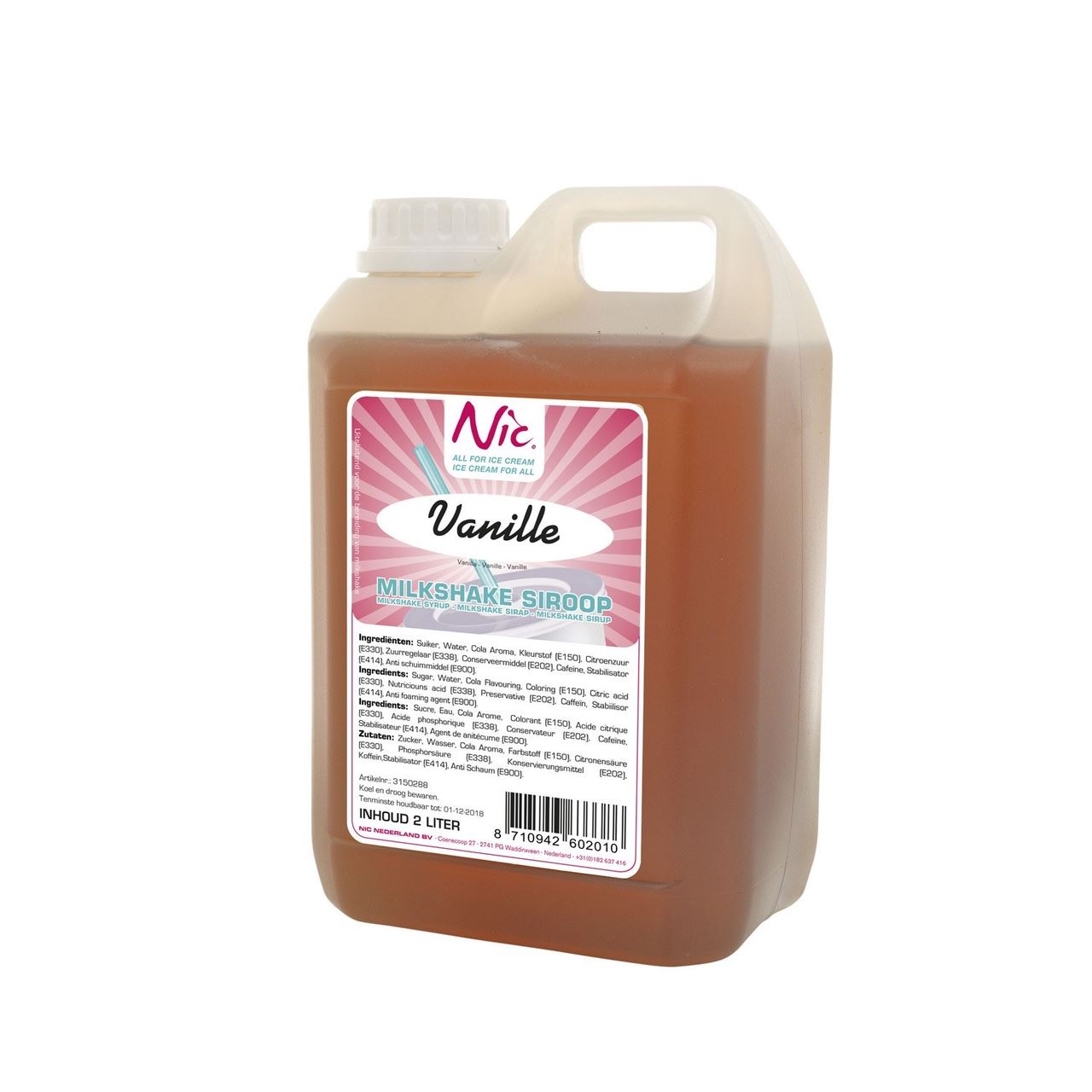 Frusco Nic Vanilla milkshake syrup 2 l