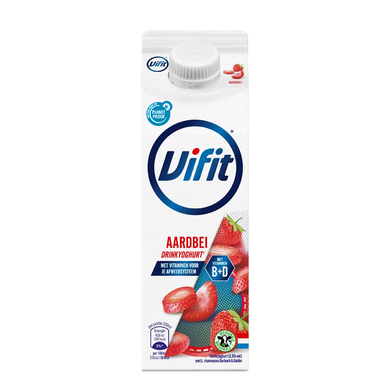 Vifit drinking yoghurt strawberry 500 ml