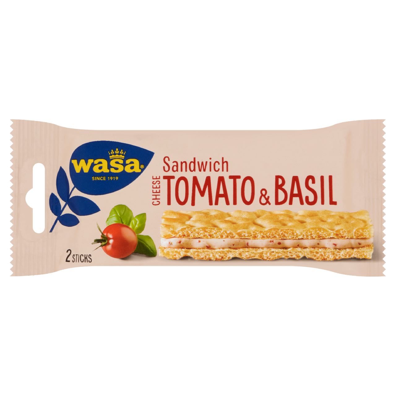 Wasa Sandwich Cheese Tomato & Basil 2 Sticks 24 x 40 g