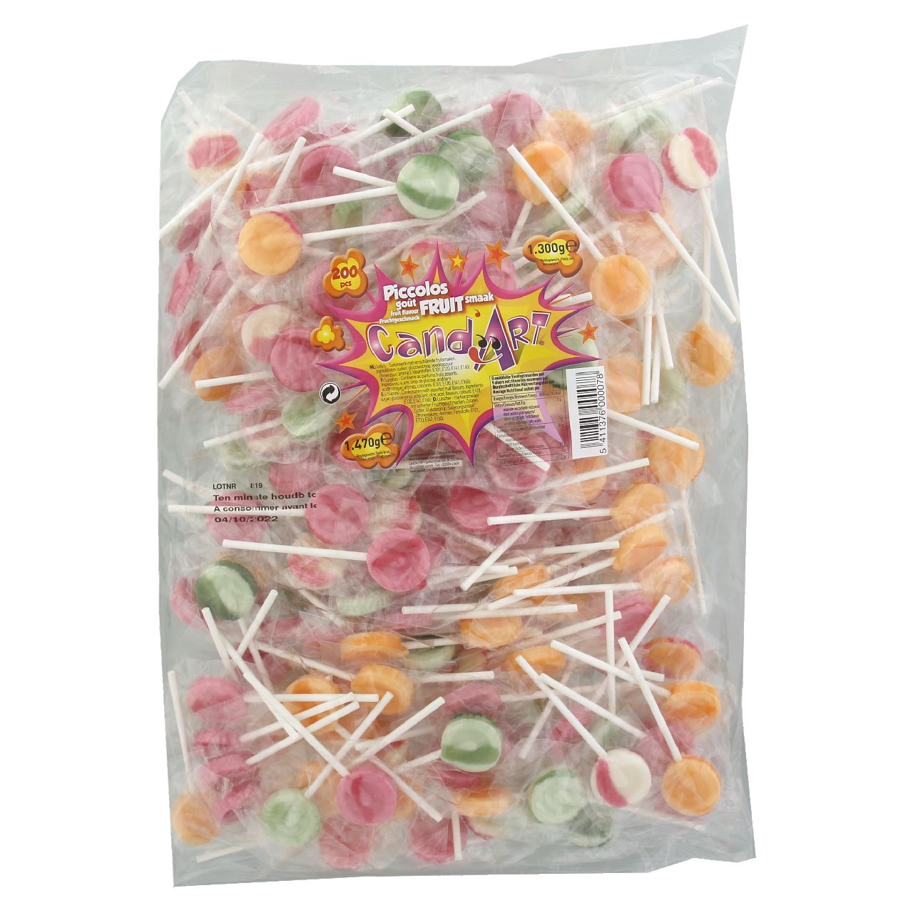 CAND'ART Piccolo lollipops 200 pieces 1.48 kg