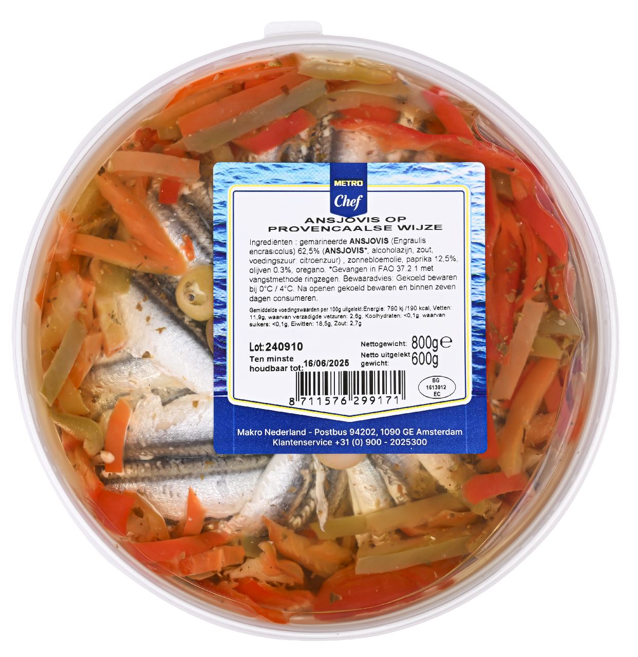 Anchovies provenciale 800 g