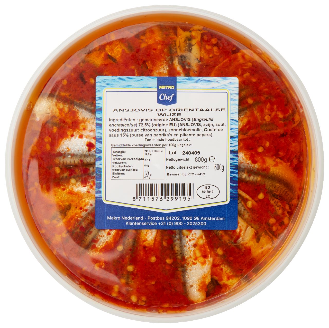 Anchovies orient 800 g