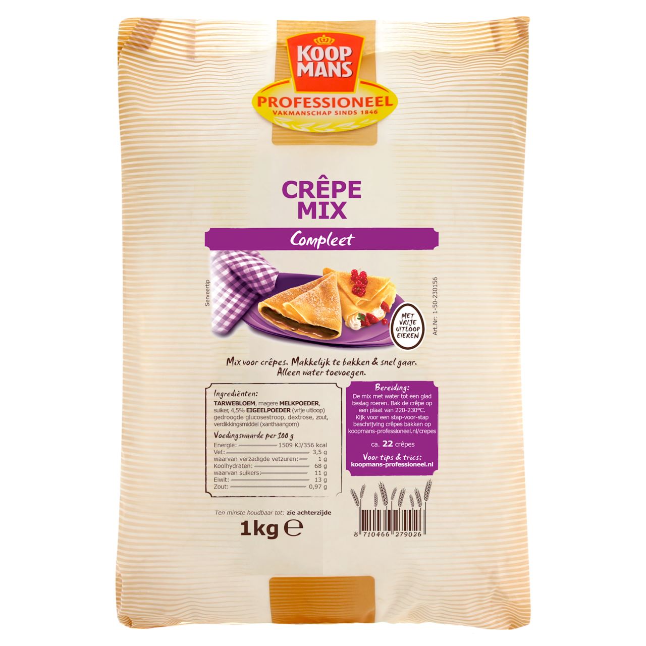 KOOPMANS PROFESSIONAL Crepe Mix Complete 1 kg
