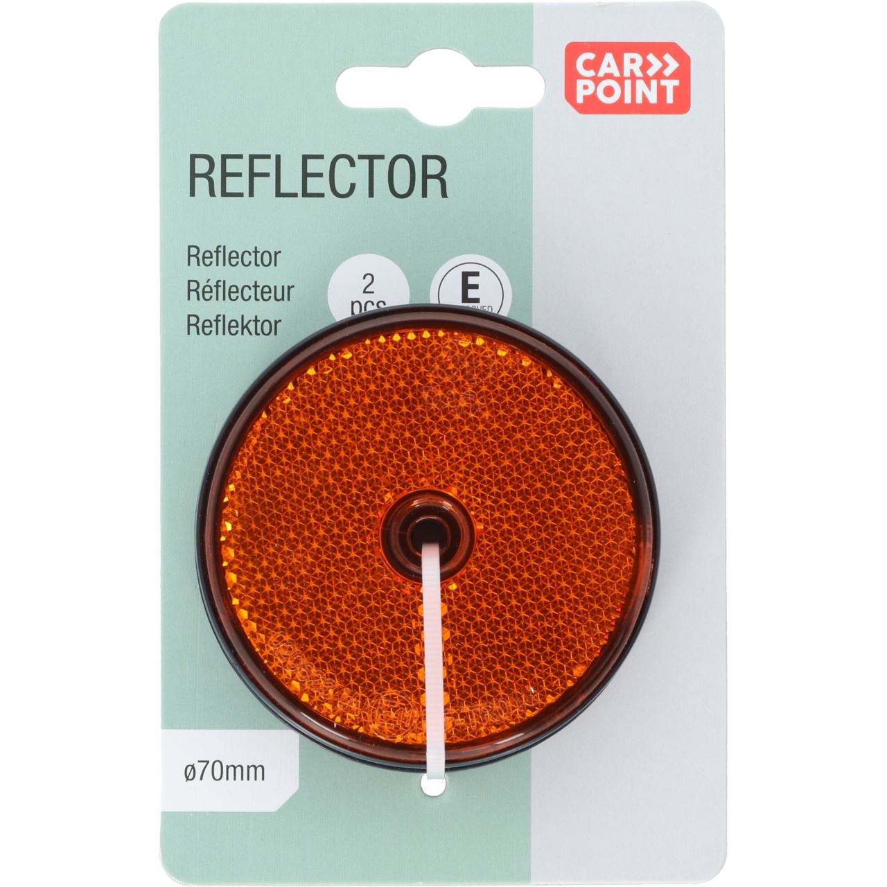 Carpoint Reflector 70Mm Orange 2Pcs