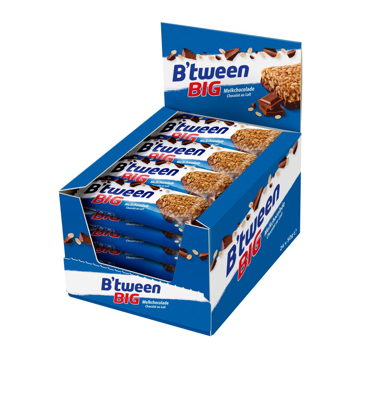 Hero B'tween Cereal Bar Milk Chocolate Big Box 24 x 50 g
