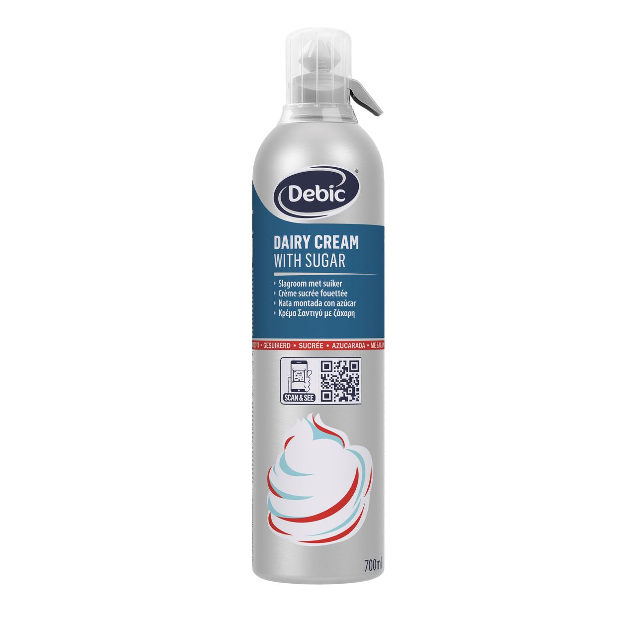 Debic Whipped Cream with Sugar 700 ml