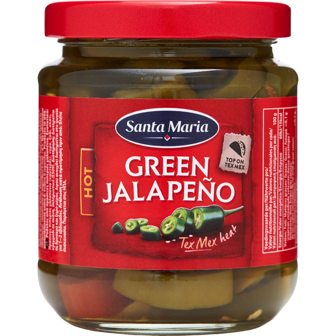 Santa Maria Jalapeños Green hot 215g