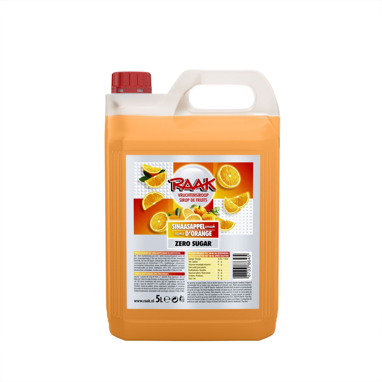 RAAK Fruit Syrup Zero Orange 5 l