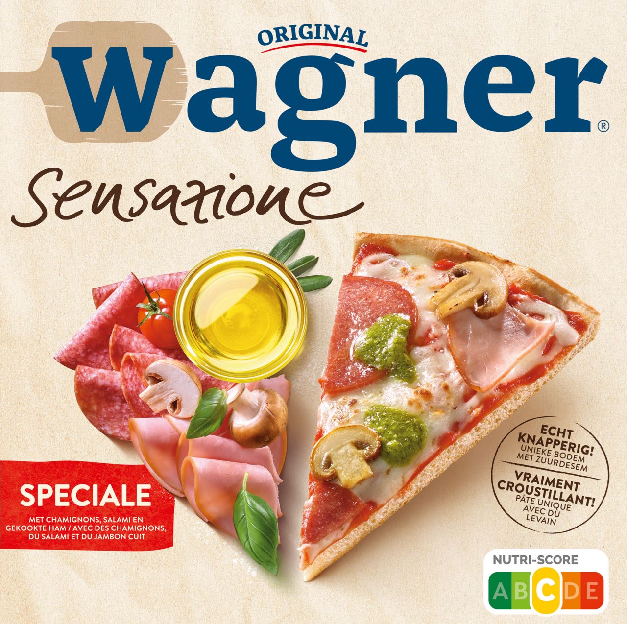 Wagner Sensazione Speciale with Mushrooms, Salami and Cooked Ham 360 g
