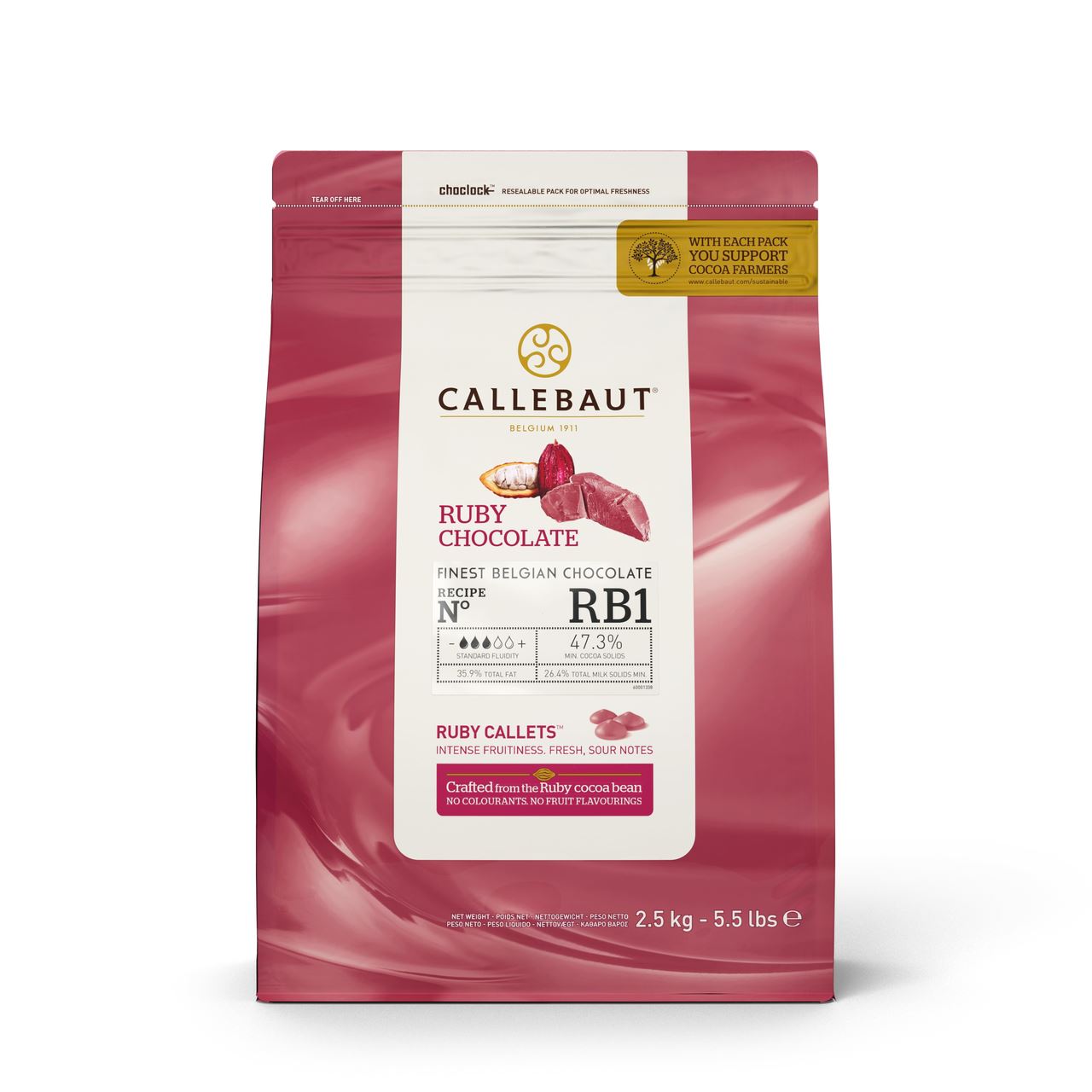 CALLEBAUT Callets Ruby 2.5 kg