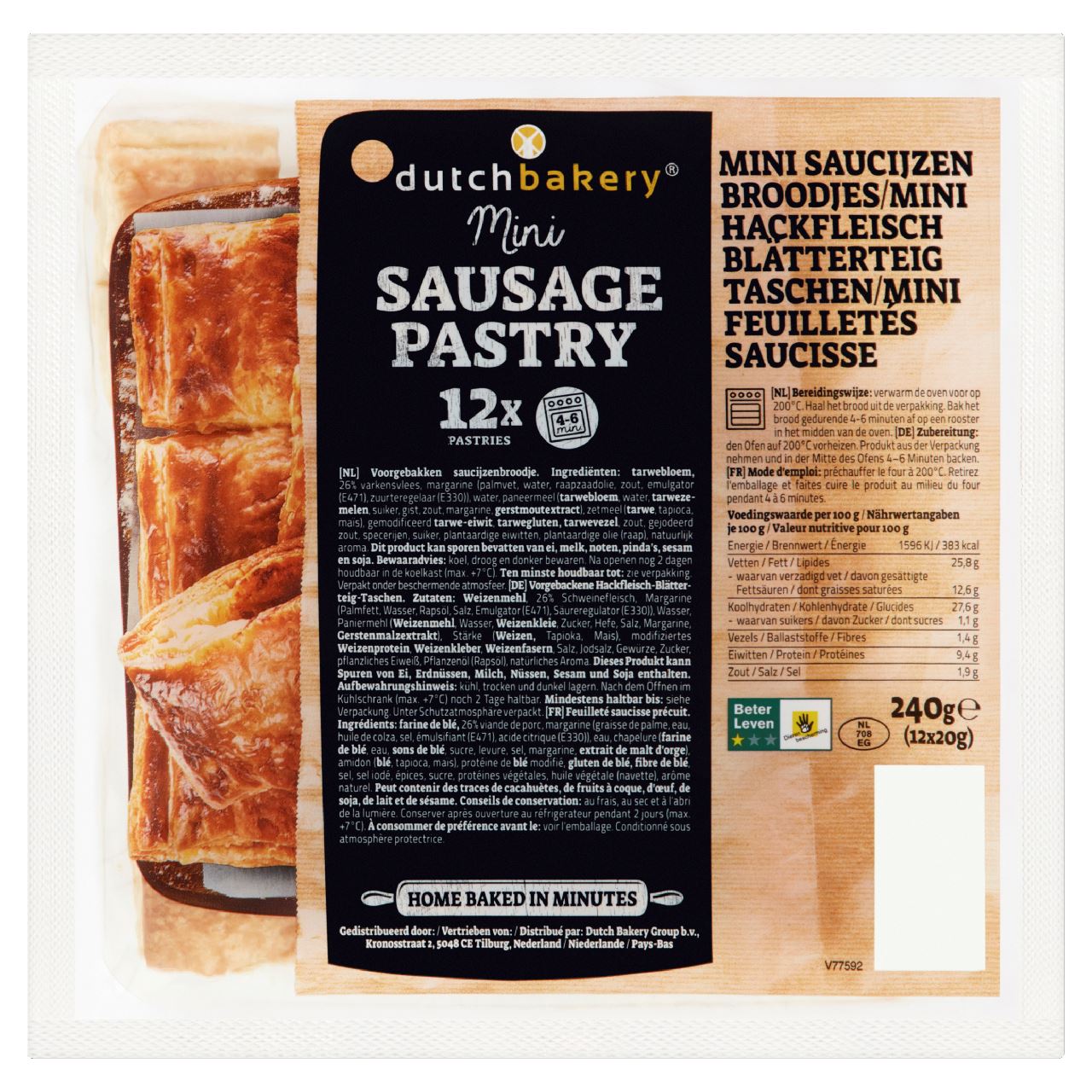 Dutch Bakery Mini Sausage Rolls 12 x 20 g
