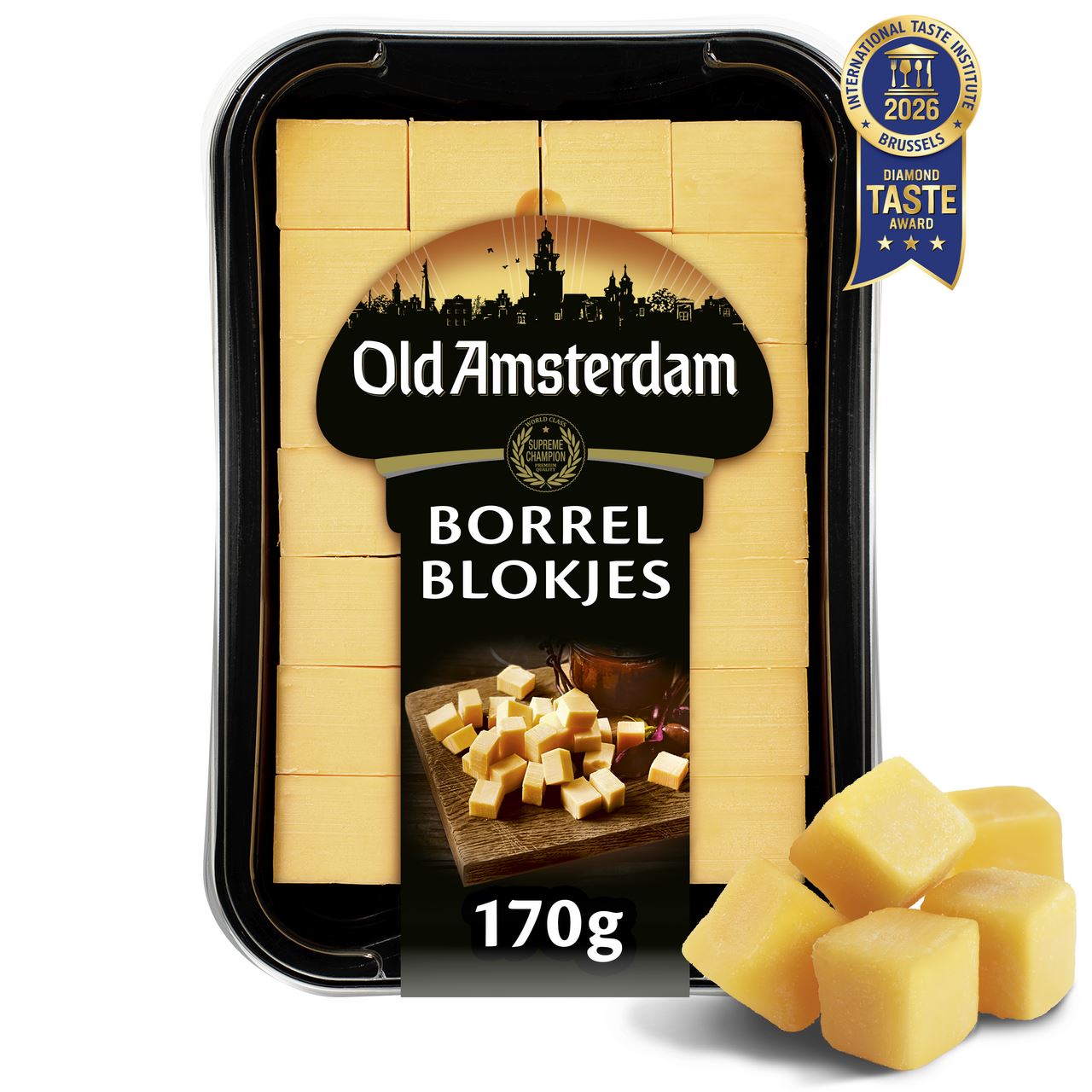 Old Amsterdam Pre-cut Cheese Snack Cubes 48+ 170 g