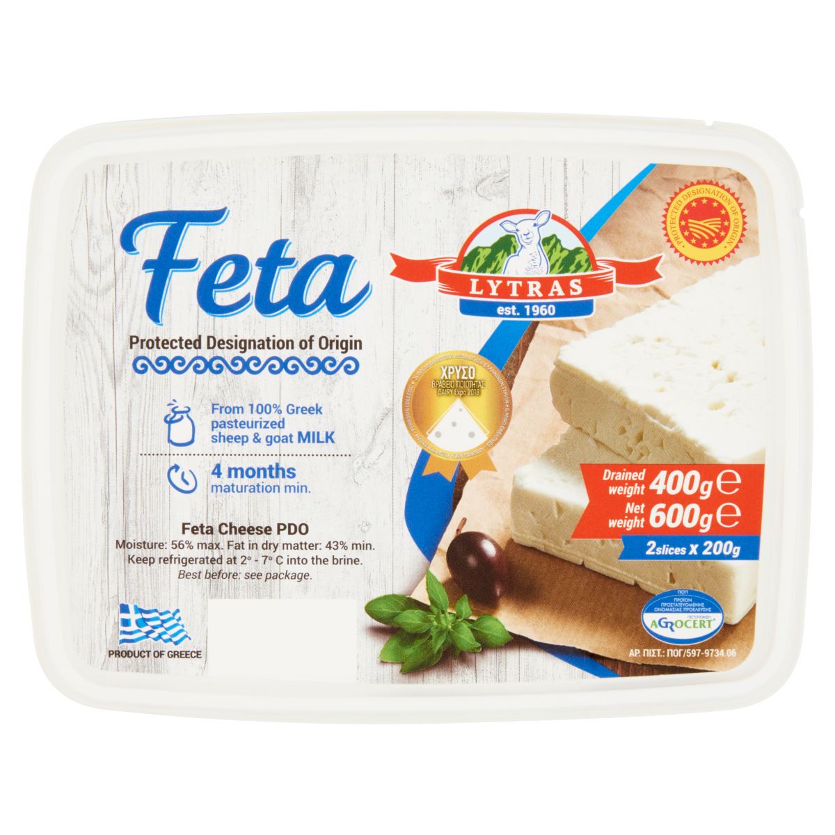 Lytras Feta Cheese PDO 400 grams