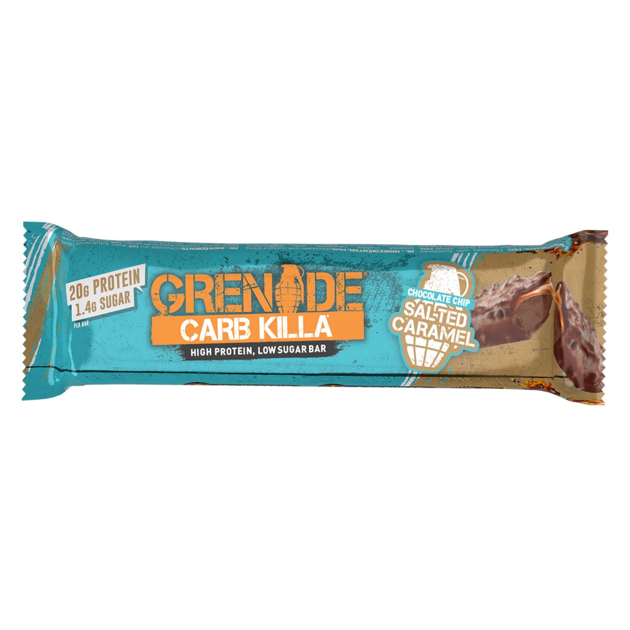 Grenade High Protein, Low Sugar Chocolate Chip Salted Caramel 12 x 60 g