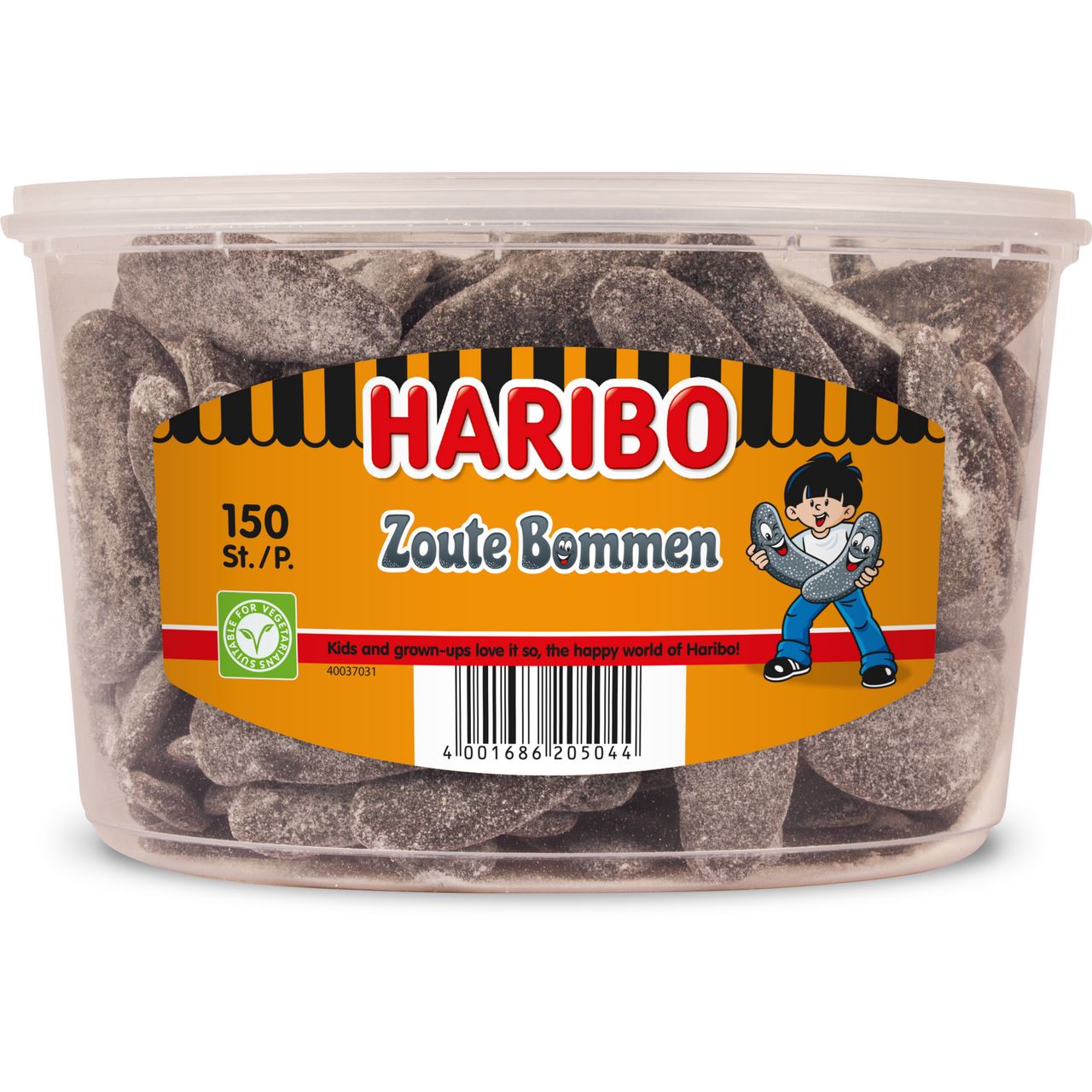 HARIBO Salty Bombs Licorice 150 pieces 1.35 kg