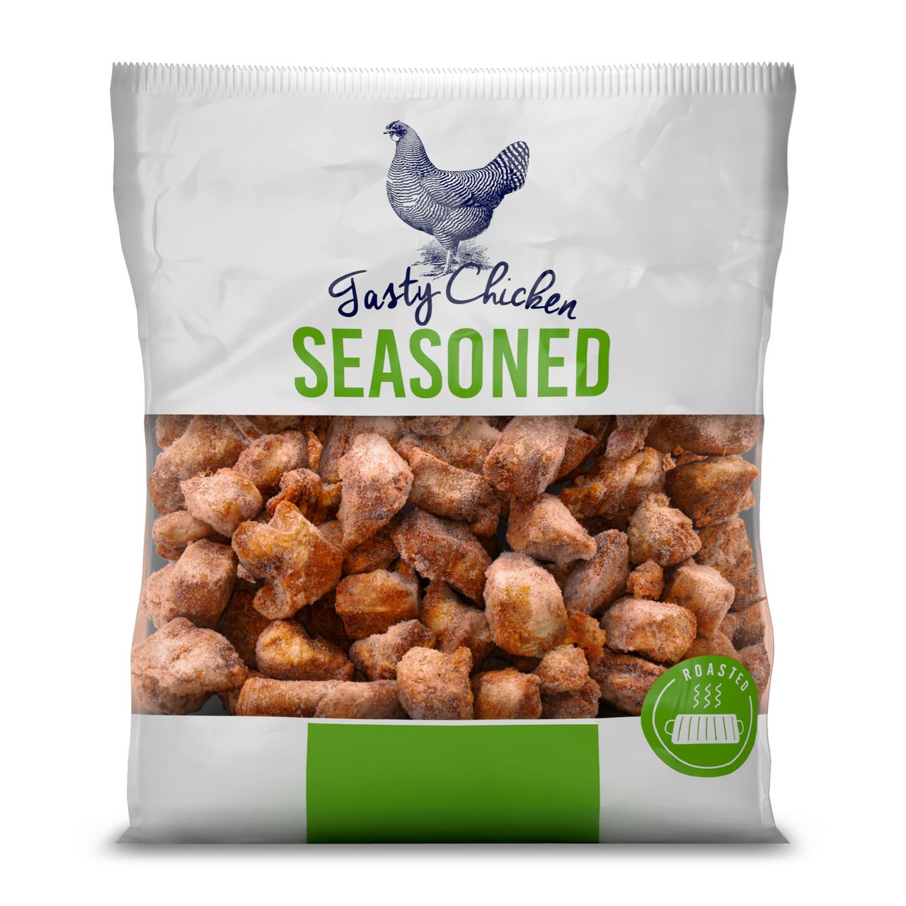 Roasted chicken cubes marinated 20 mm frozen 2.5 kg