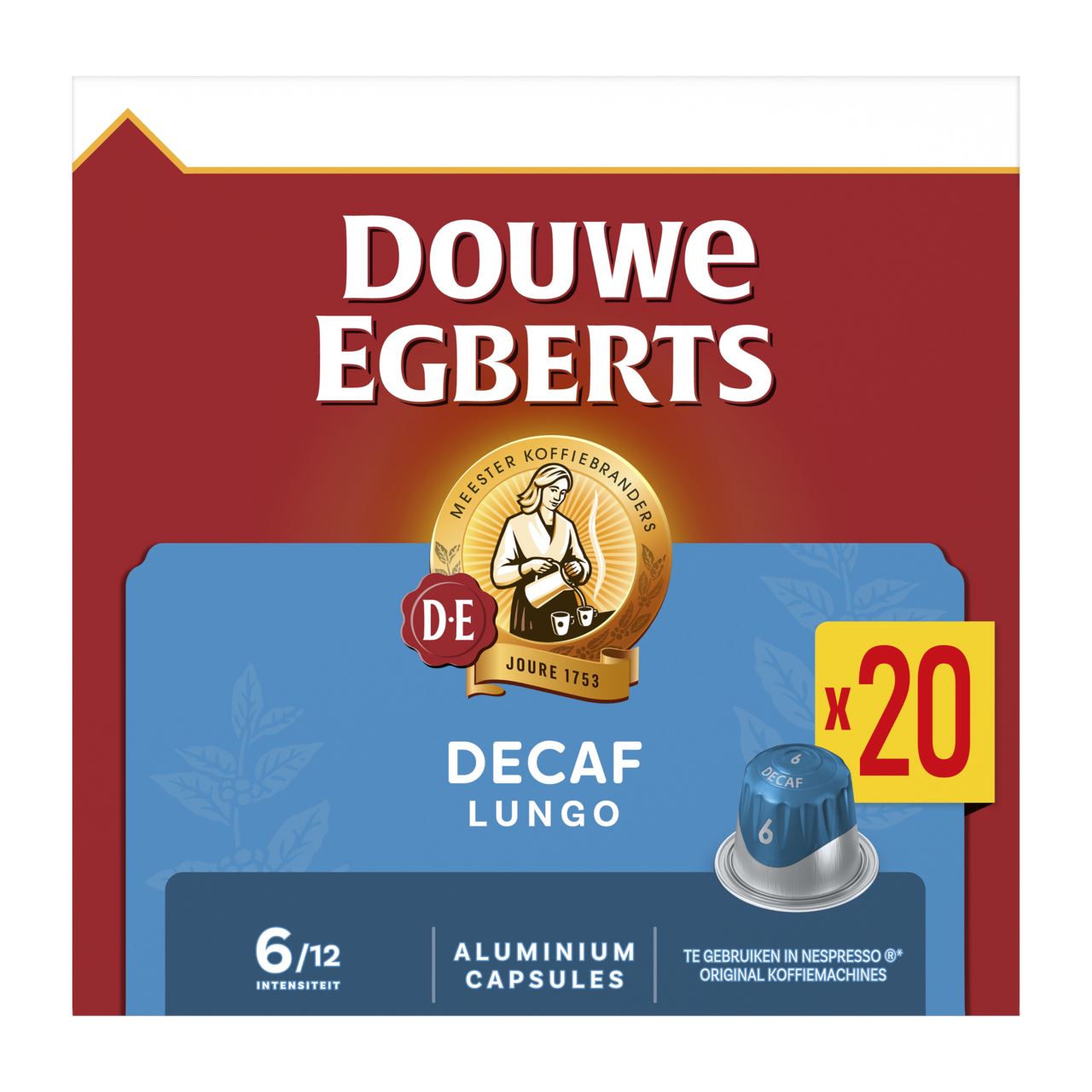 Douwe EGBERTS Lungo Decaf Coffee Cups Value Pack 20 pieces
