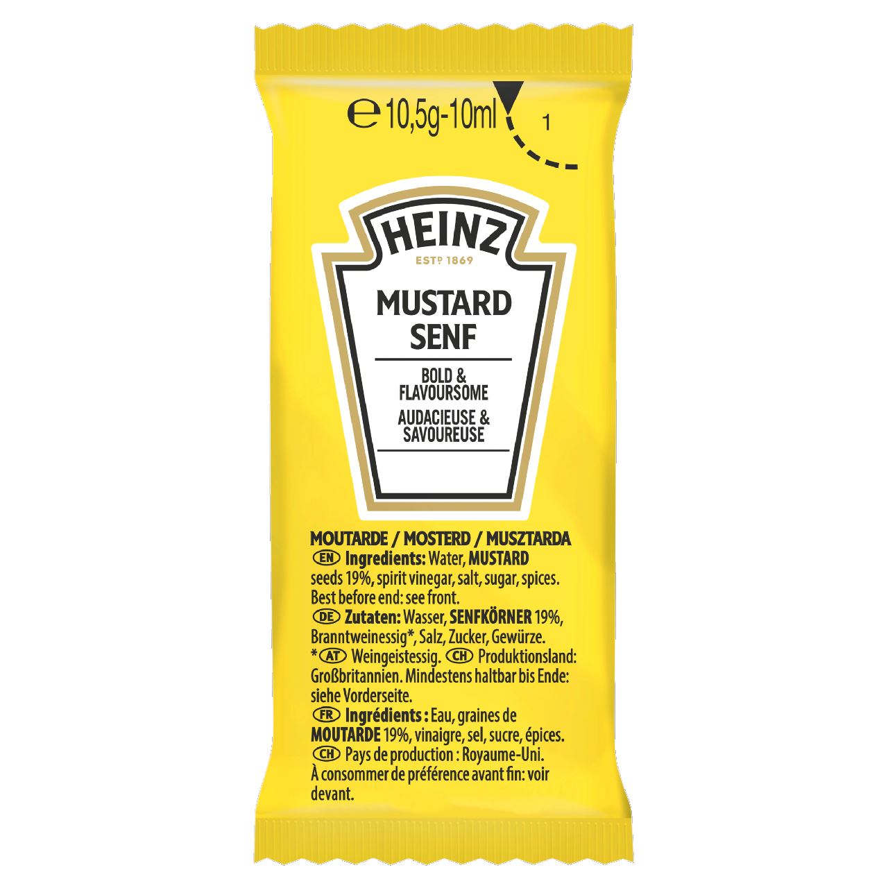 HEINZ Mustard sachets 200 x 10 ml