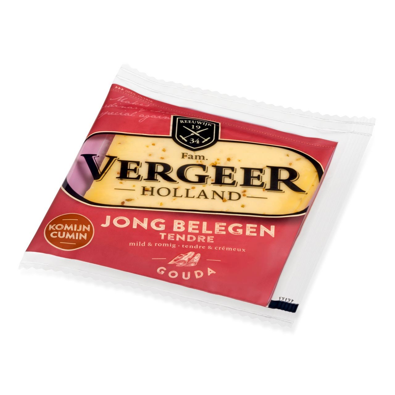 Vergeer 2 slices of Gouda young mature cumin 30 g