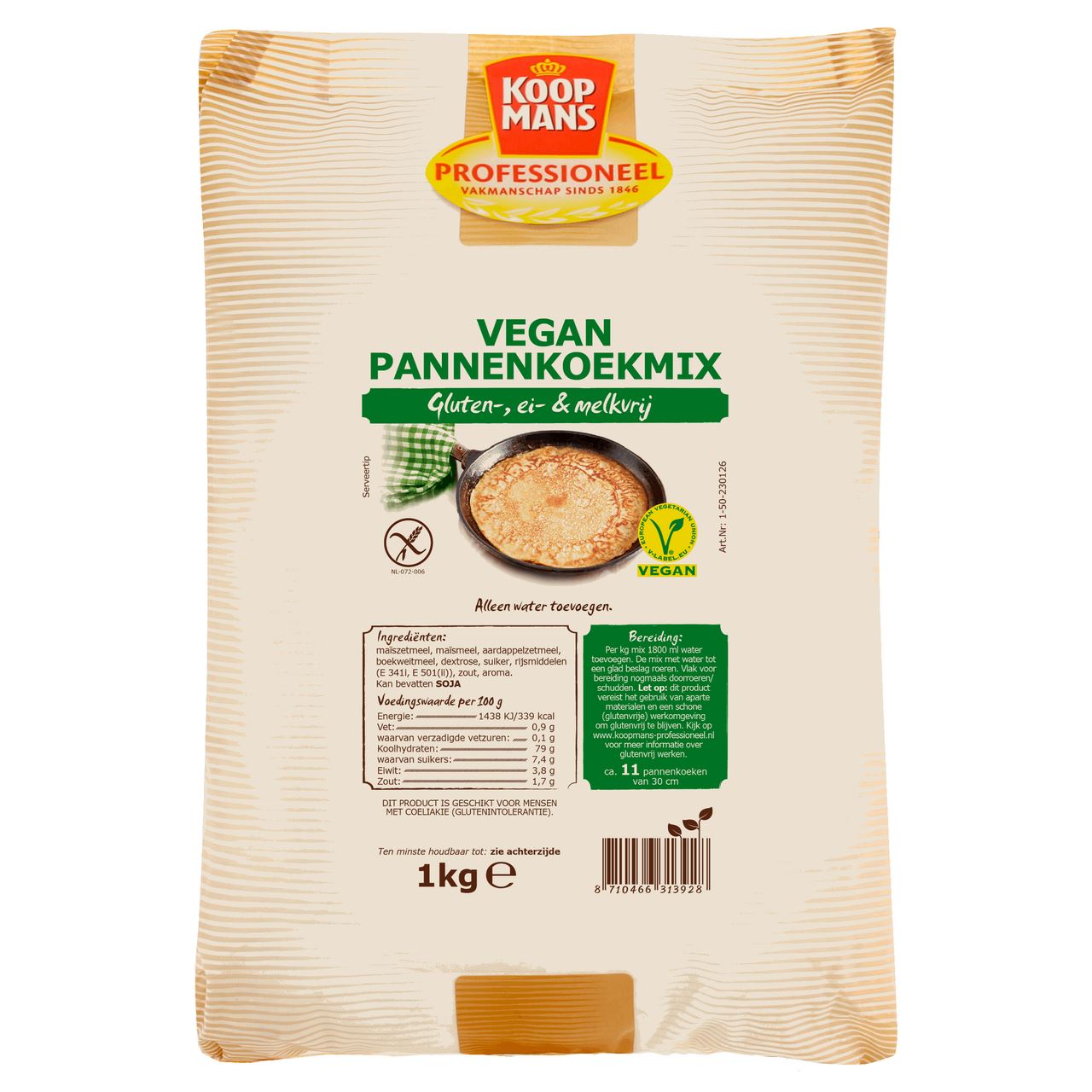 KOOPMANS Pancake mix Gluten and lactose free 1 kg