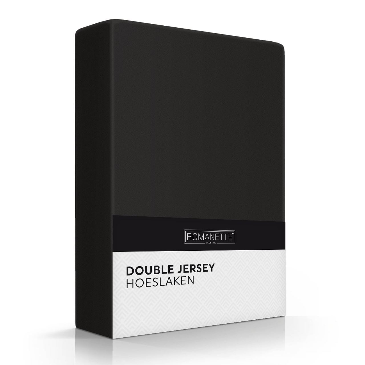 Romanette Fitted Sheet Dub Jer 1P Black