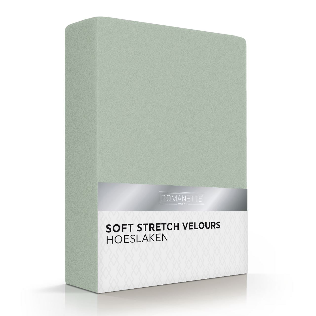 Romanette Fitted Sheet Velours 1P Sage