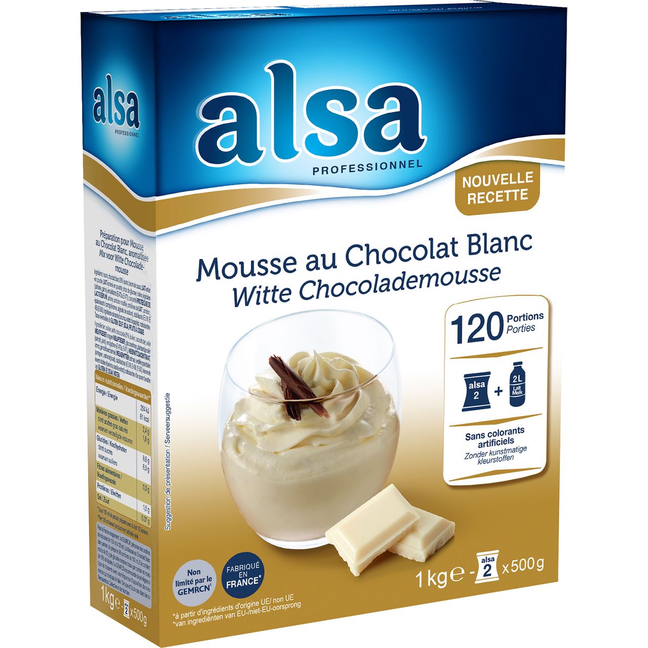 alsa White Chocolate Mousse 1 kg