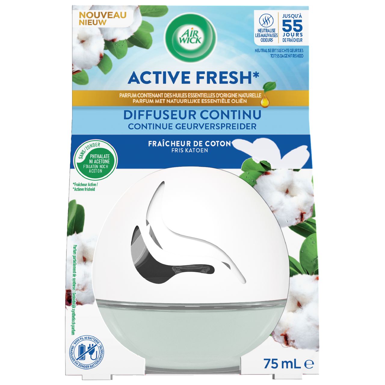 Air Wick Sphere Fresh Cotton 75 ml