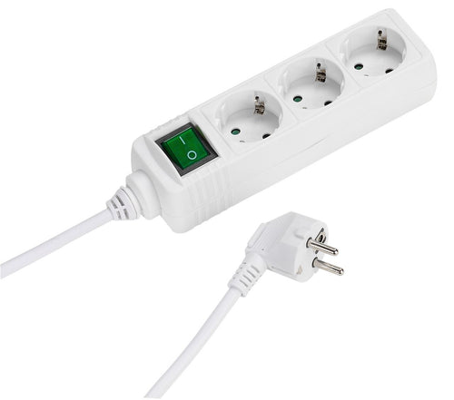 aro Power strip White 1.4 m with switch