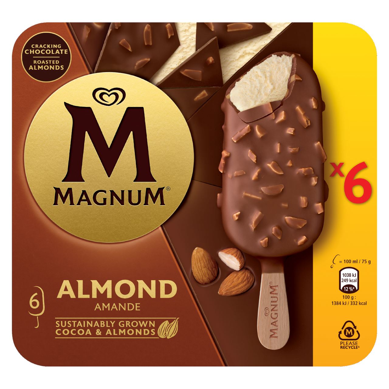 Magnum Almond Ice Cream 6 x 100 ml