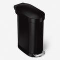 simplehuman Slim Waste Bin Matte Black 45 l